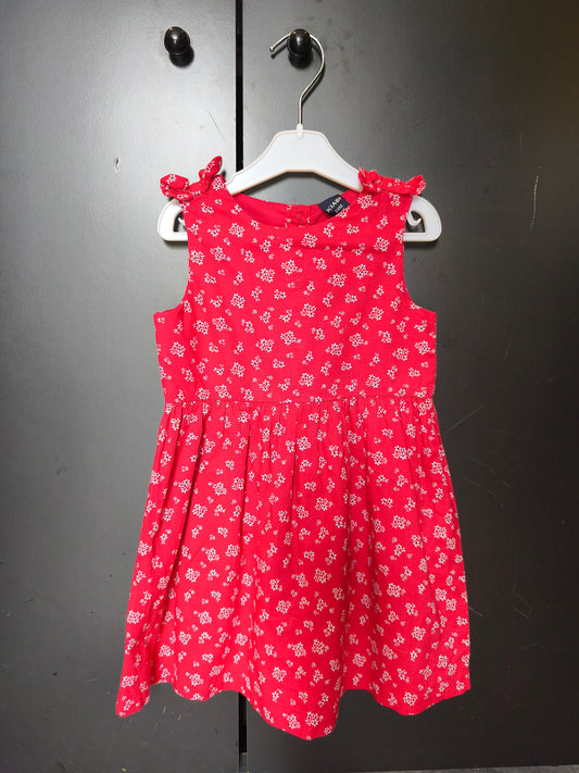 Robe Kiabi 24 mois – rouge à fleurs blanches 🎀🌸 ref 144