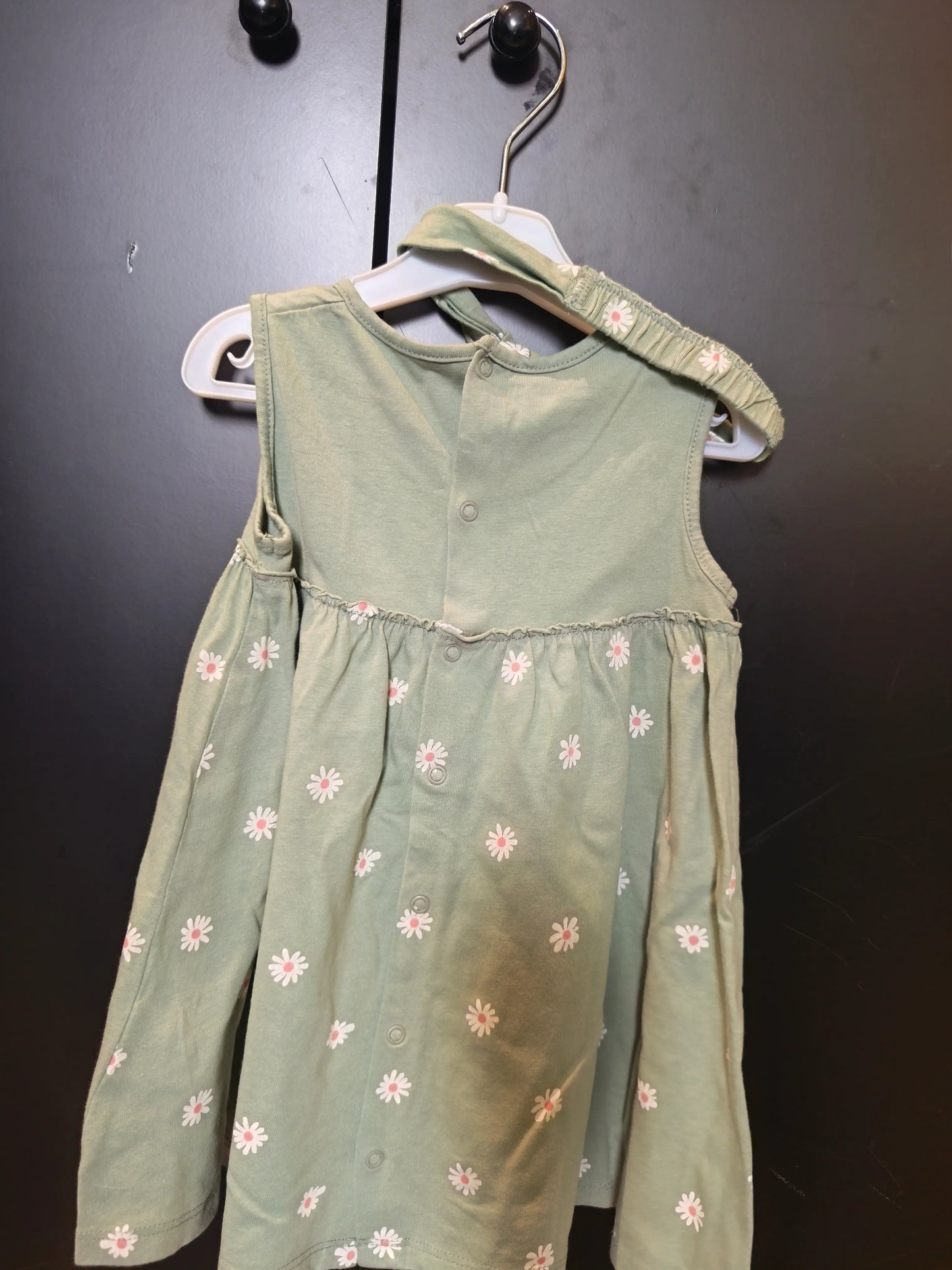 Robe légère d’été verte avec bandeau pour fille – Verbaudet 12 mois ref 333