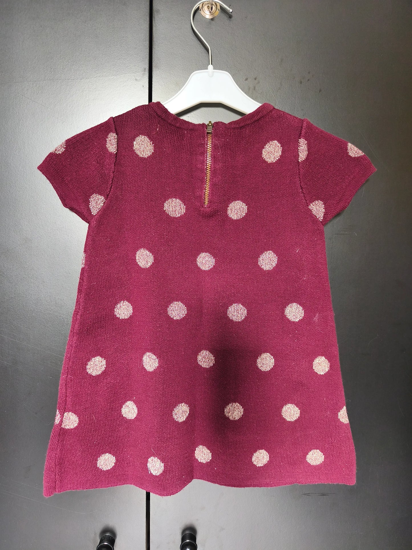 Robe violette à pois argent – DPAM 24 mois ref 419