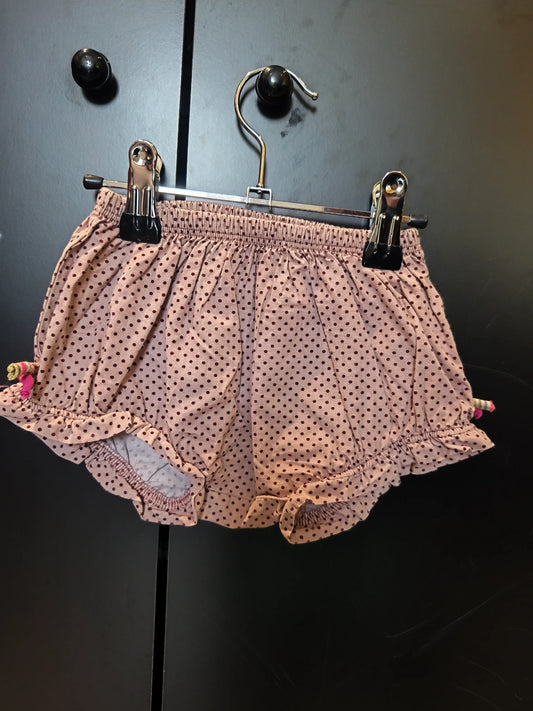 Short léger vieux rose à pois pour fille – Moulin Roty 12 mois ref 343
