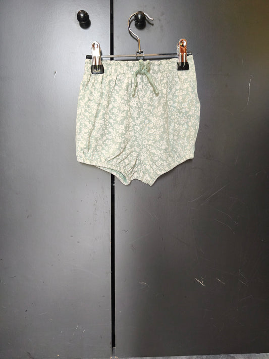 Short Verbaudet 18 mois – vert d’eau imprimé végétal 🌿💚 ref 137