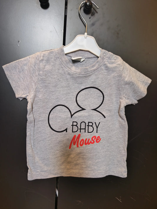 T-shirt gris à imprimé “Baby Mouse” – Disney Baby – 12 mois ref 326
