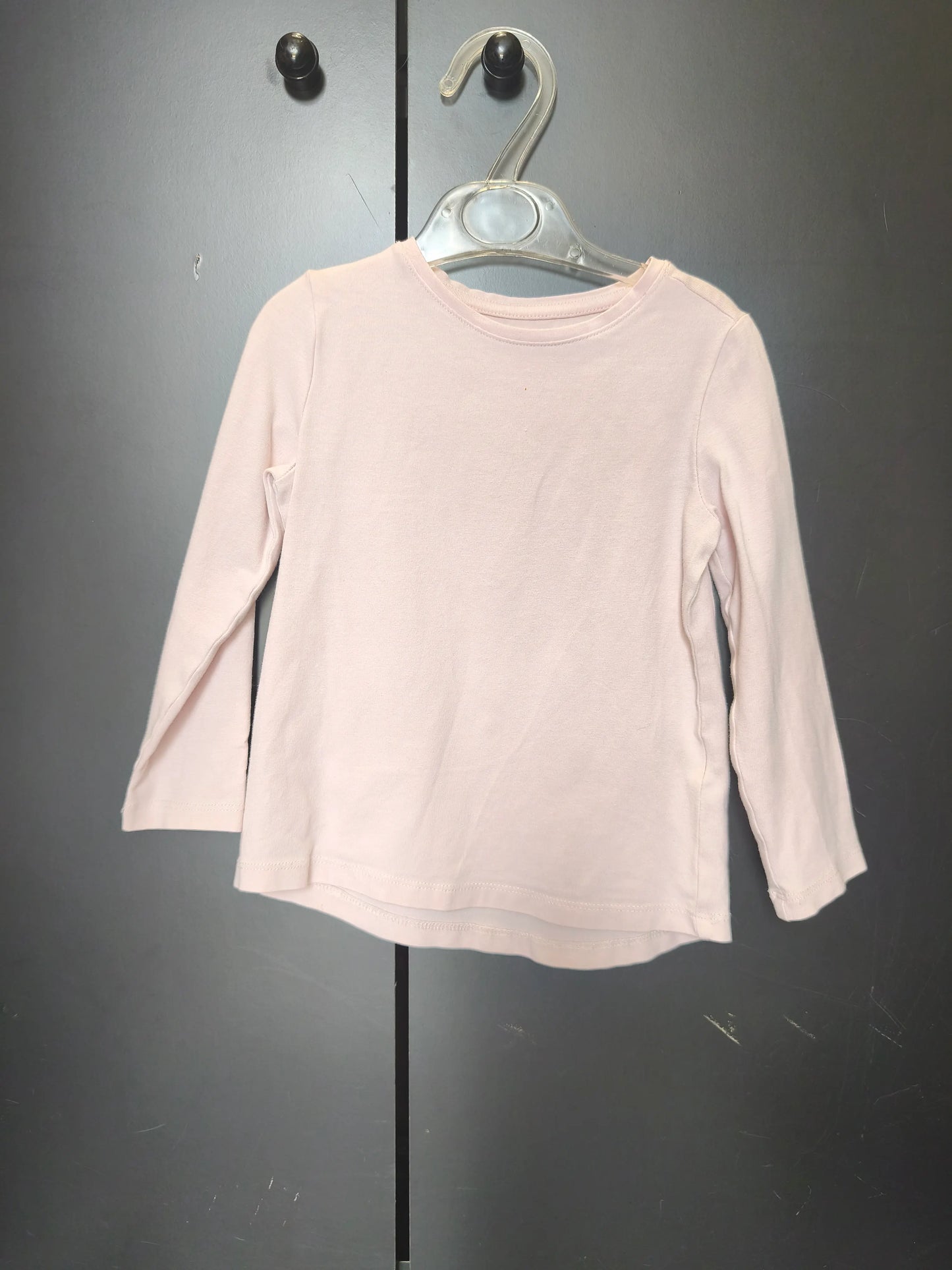 T-shirt Du Pareil au Même 2 ans - Rose pastel, manches longues & col rond ref 49