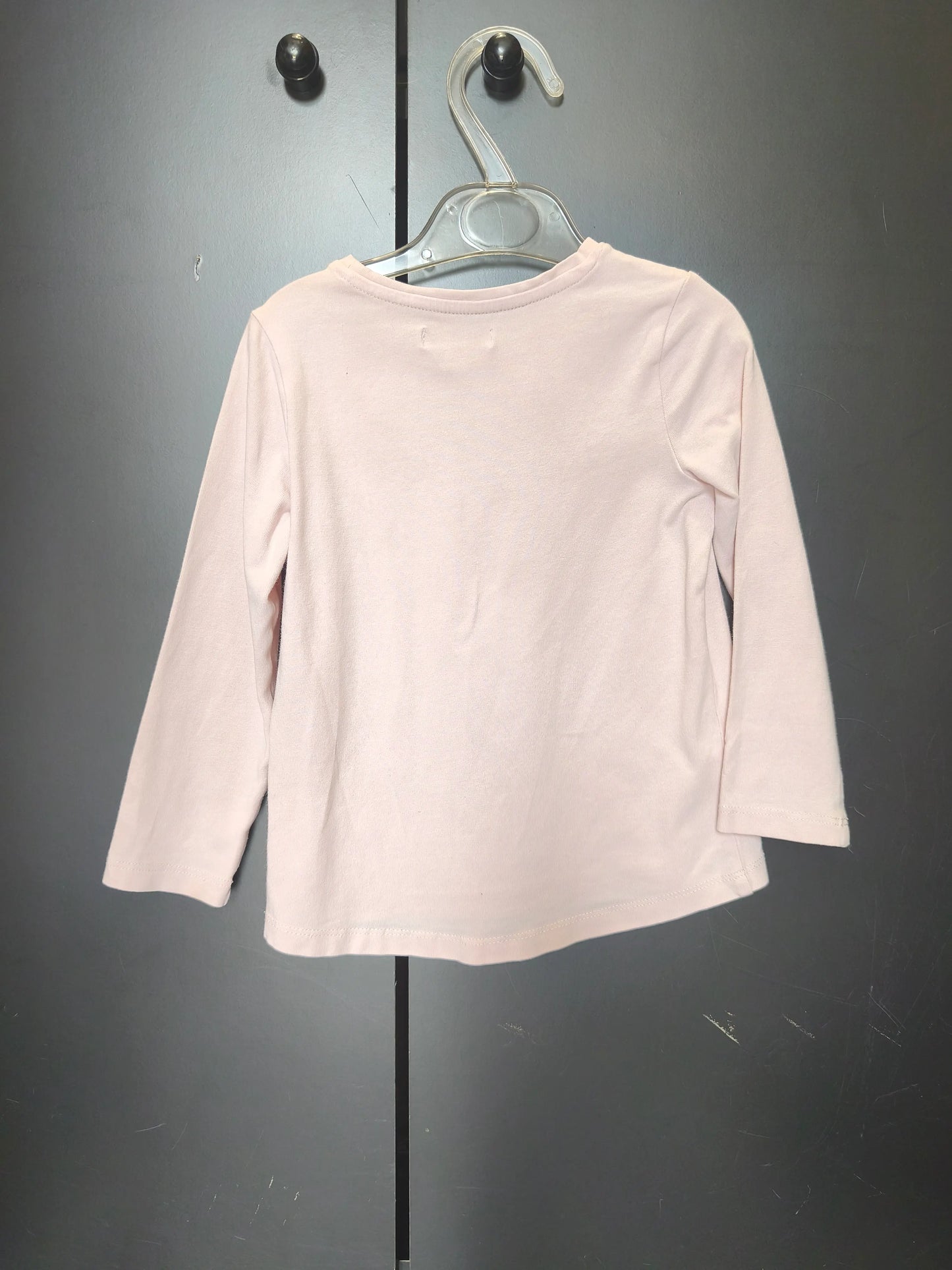 T-shirt Du Pareil au Même 2 ans - Rose pastel, manches longues & col rond ref 49
