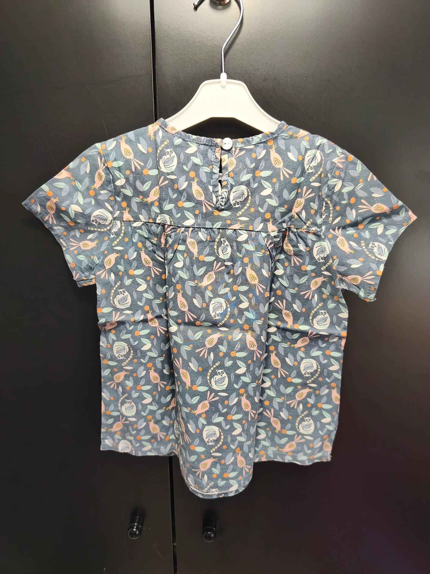 T-shirt Bleu Imprimé Lémurien - 5 Ans ref 549