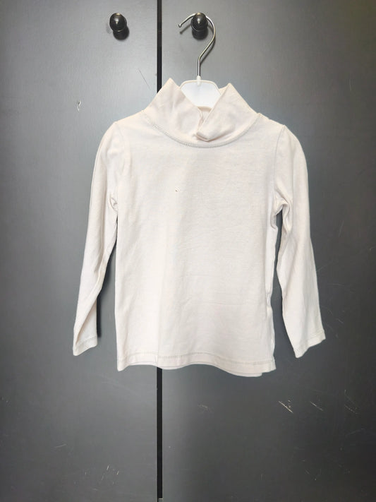 T-shirt Du Pareil au Même 2 ans - Blanc basique, col montant & surpiqûre argent ref 42