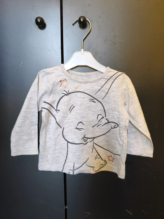T-Shirt Gris Dumbo avec Étoiles Cuivrées – Disney Baby – 6 Mois ref 209