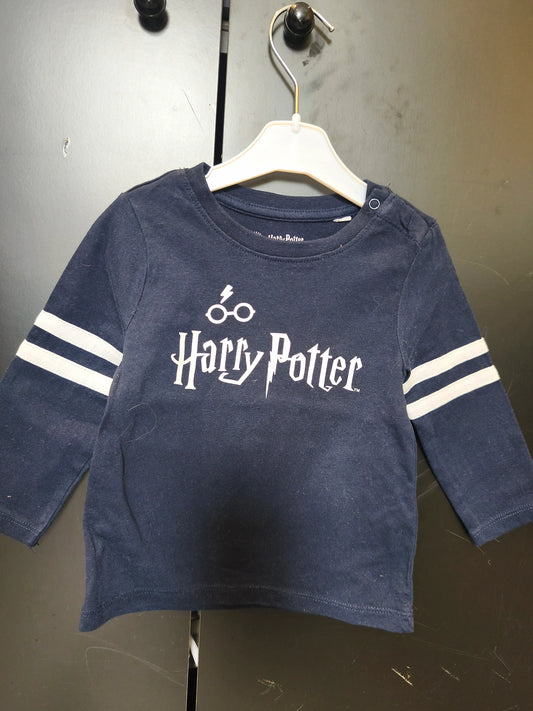 T-shirt bleu marine Harry Potter à manches longues – 12 mois ⚡ref 327