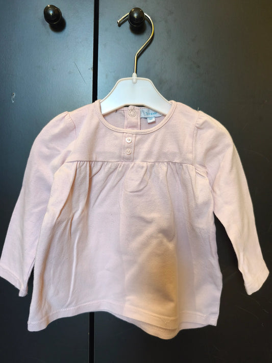 T-shirt rose manches longues – Tex Baby – 9 mois ref 283
