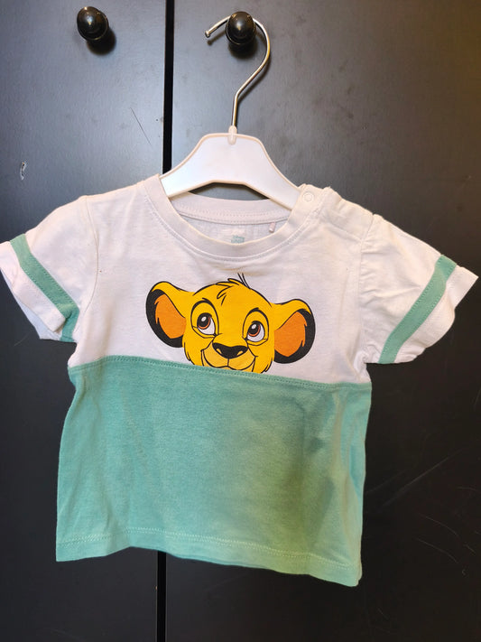 T-shirt Disney Baby Simba – Blanc & Vert – Orchestra – 9 mois ref 287