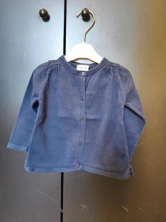 Veste légère manches longues – Bleu marine uni – 9 mois ref 247