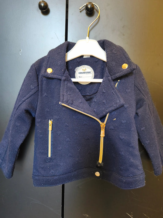 Veste habillée bleu marine à cœurs – 9 mois ref 261