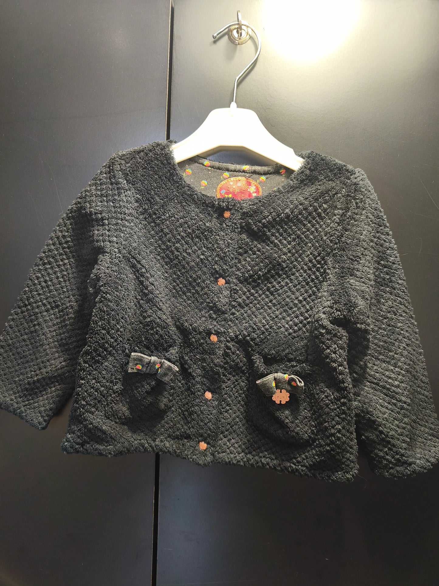 Veste noire doublure fleurie – Sergent Major 18 mois ref 357