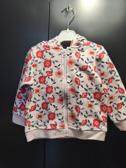 Veste rose pâle à imprimé floral – 18 mois ref 358