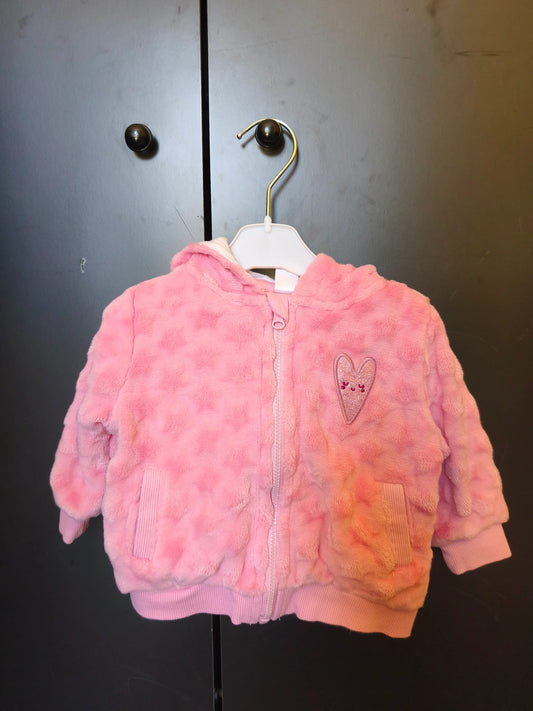 Veste Rose Molletonnée avec Capuche à Oreilles – Tex – 6 Mois ref 219