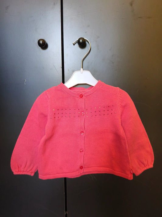 Veste Rose Manches Longues – Obaïbi – 6 Mois ref 217