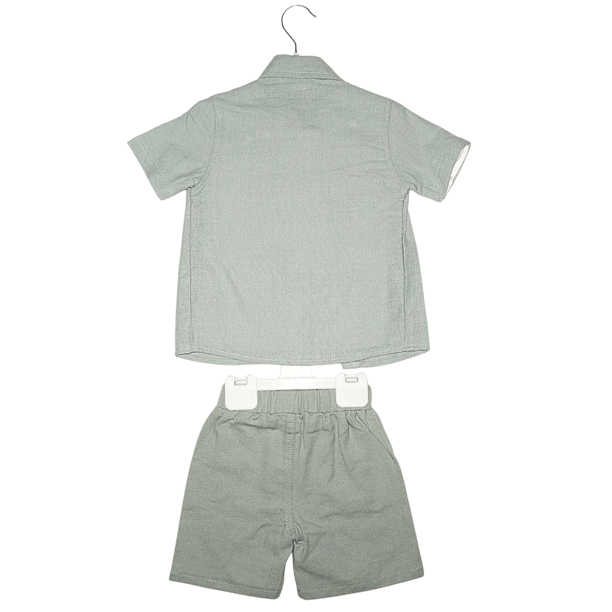 Ensemble Garçon 3 Pièces Kaki Safari – Chemise, T-Shirt & Short Little Stars
