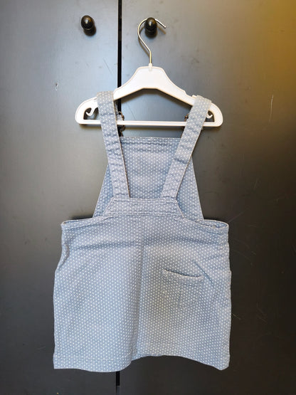 Combinaison jupe bleu jean à pois blancs – Tex 36 mois 👧✨ ref 166
