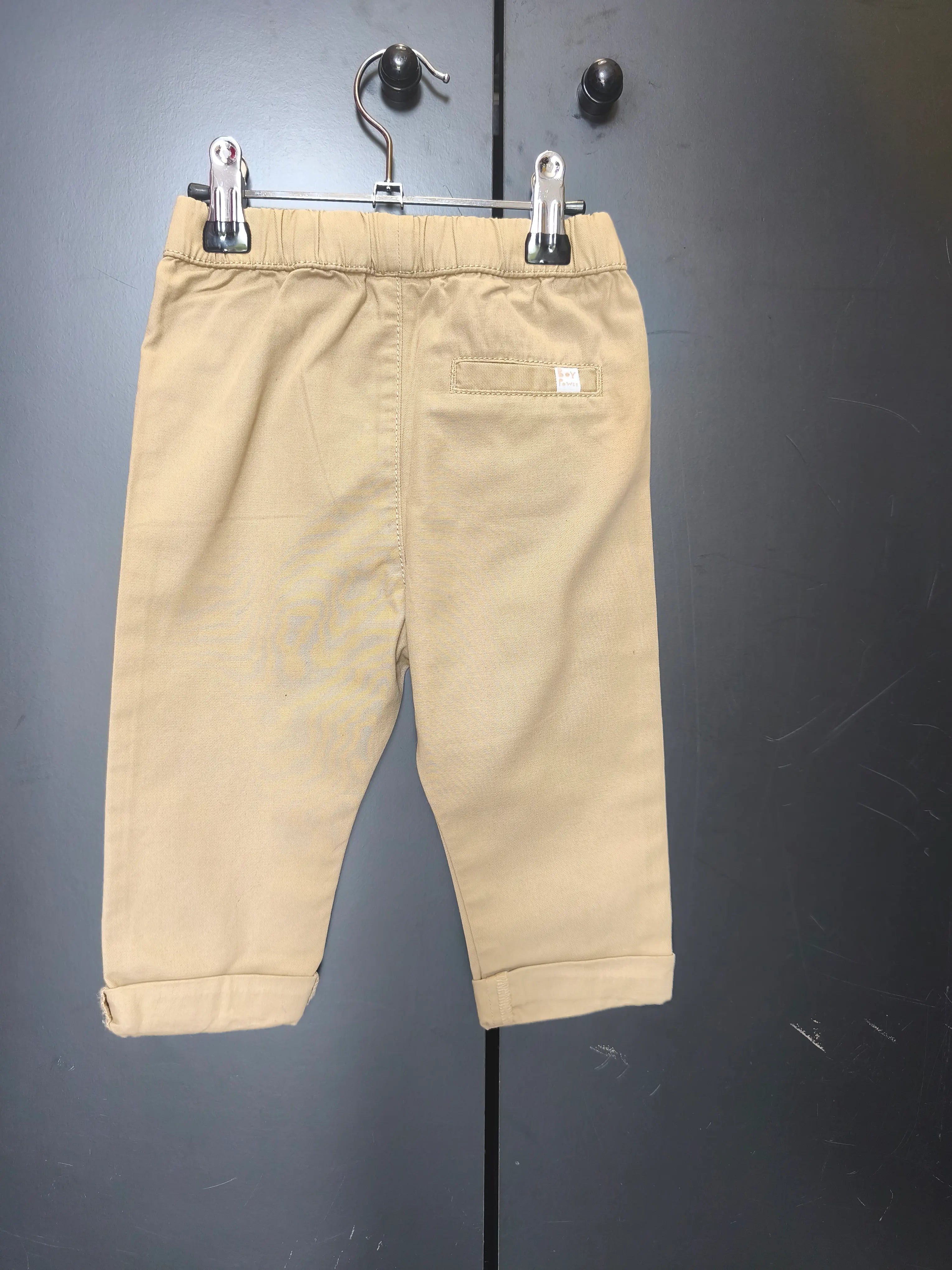 Pantalon Tape à l’Œil 18 mois - Beige, fausses poches & élastique intérieur