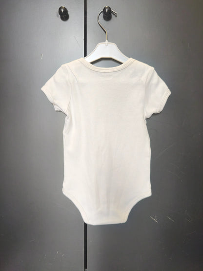 Body blanc "jolie" Verbaudet 24 mois - manches courtes ref 107