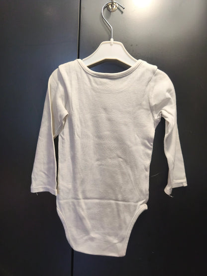 Body blanc manches longues à ourson – Orchestra 18 mois 🧸ref 375