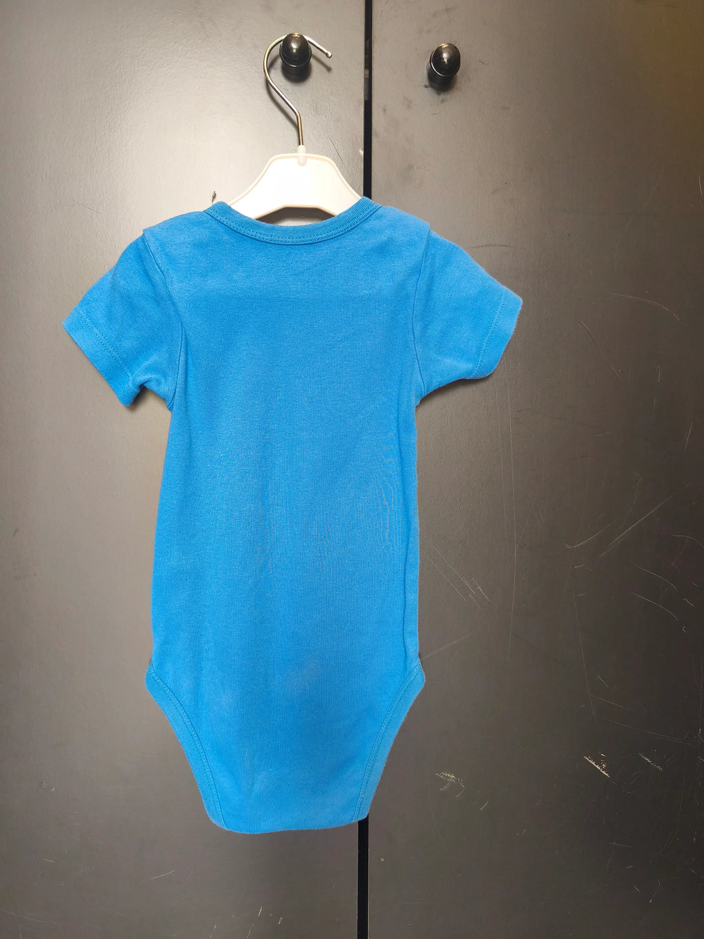 Body Kiabi 12 mois - Bleu roi, manches courtes, 100% coton