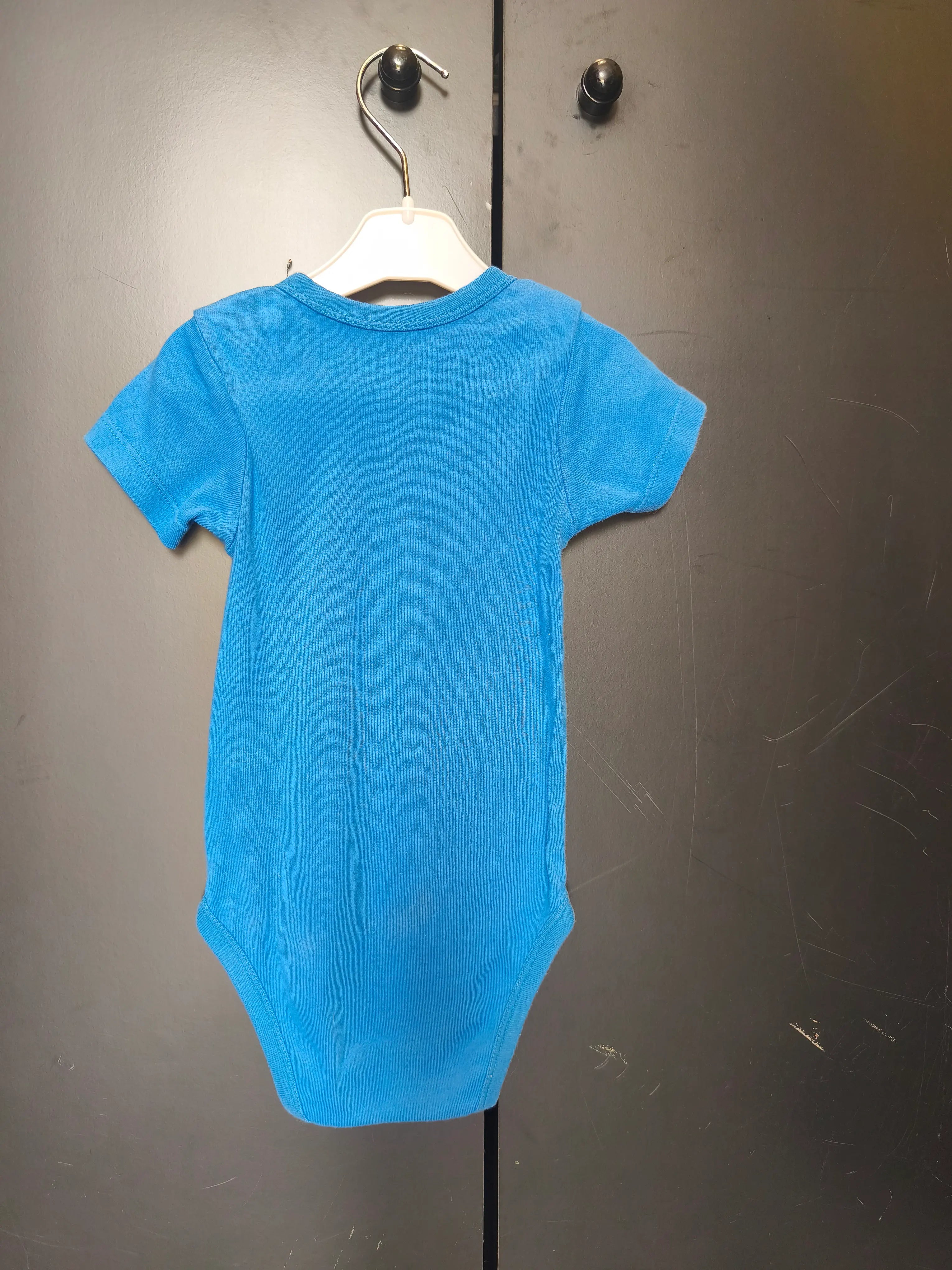 Body Kiabi 12 mois - Bleu roi, manches courtes, 100% coton