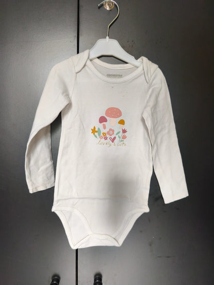 Body blanc manches longues “Lovely & Cute” – Orchestra 24 mois ref 415
