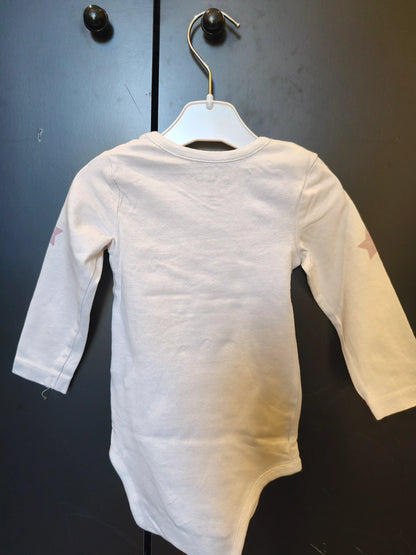 Body manches longues “Unicorns” – Blanc et doré – 9 mois ref 267