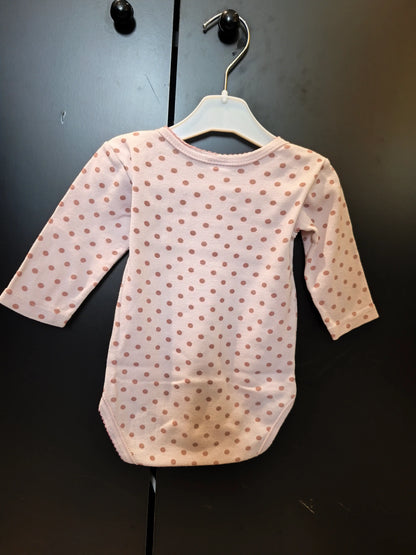 Body Rose Pâle à Pois – Manches Longues – Absorba – 12 Mois ref 298