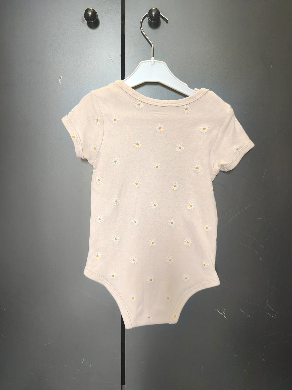 Body beige fleuri Verbaudet 24 mois - manches courtes