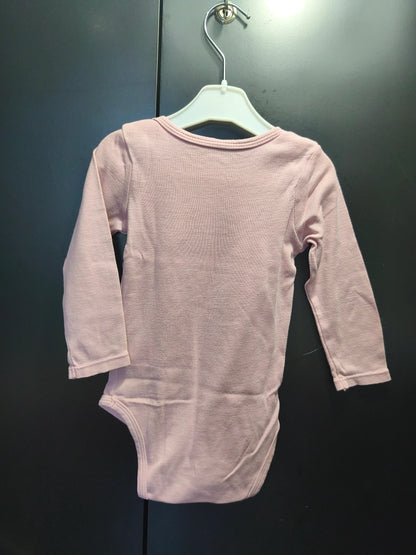 Body rose manches longues à cœur et étoiles – Gémo 18 mois ref 374