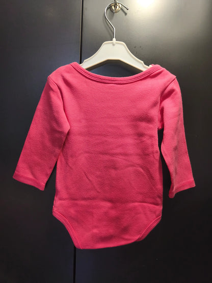 Body rose vif manches longues uni – 18 mois ref 376