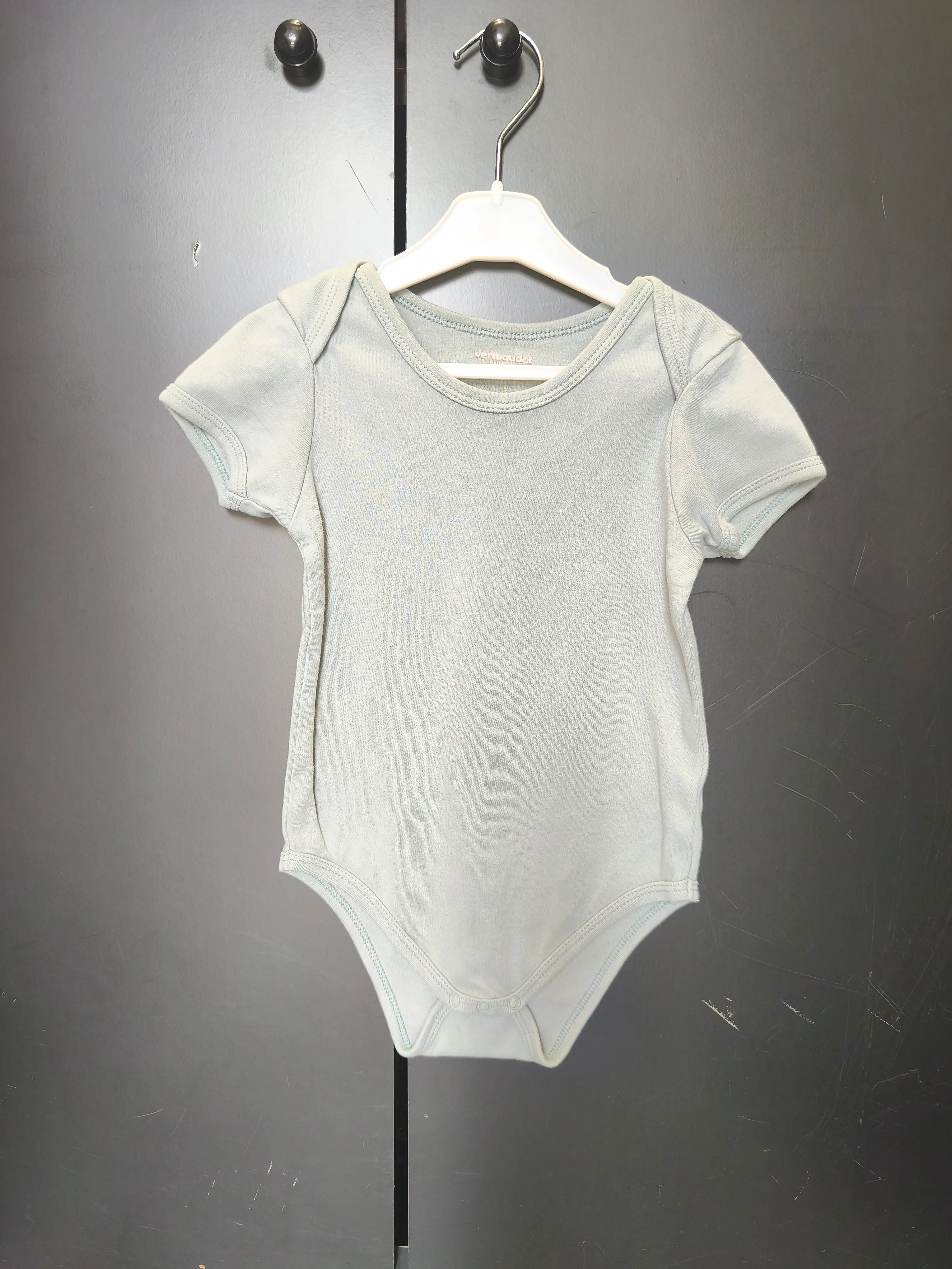 Body vert pastel Verbaudet 24 mois - manches courtes