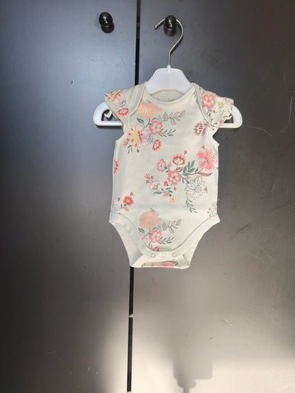 Body Vert à Fleurs Printanières – Baby C&A – 0-1 Mois ref 188