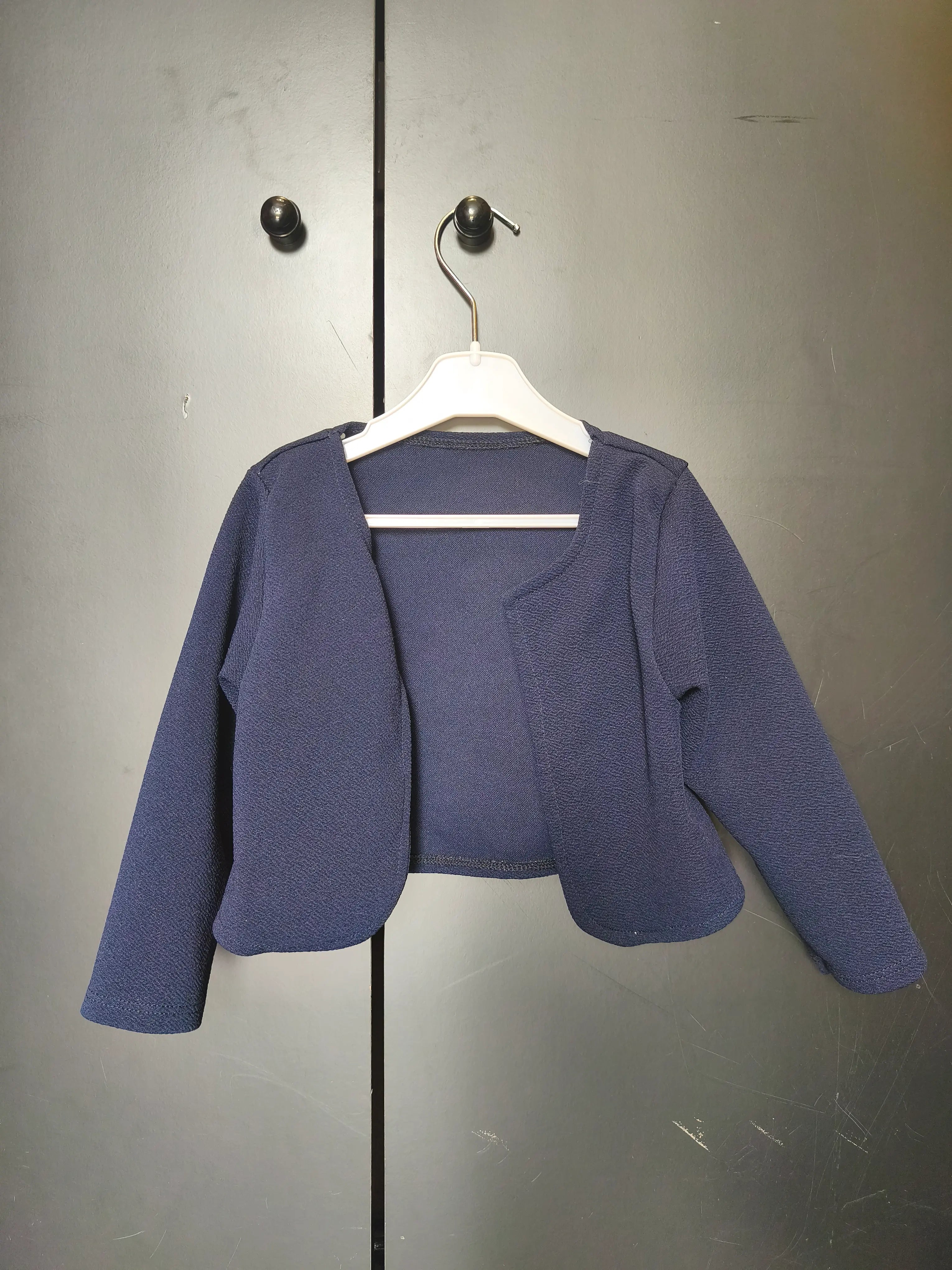 Cache-coeur bleu nuit bébé 18 mois Tissaia, doux et élégant