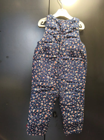 Combinaison pantalon bleu nuit à fleurs blanches – Sergent Major 18 mois ref 365