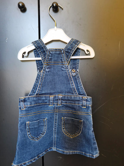 Combinaison Jupe Effet Jean Bleu Foncé – Tissaia – 6 Mois ref 202