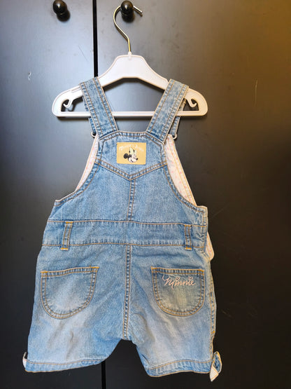 Combinaison Short Effet Jeans Minnie – 6 Mois ref 203