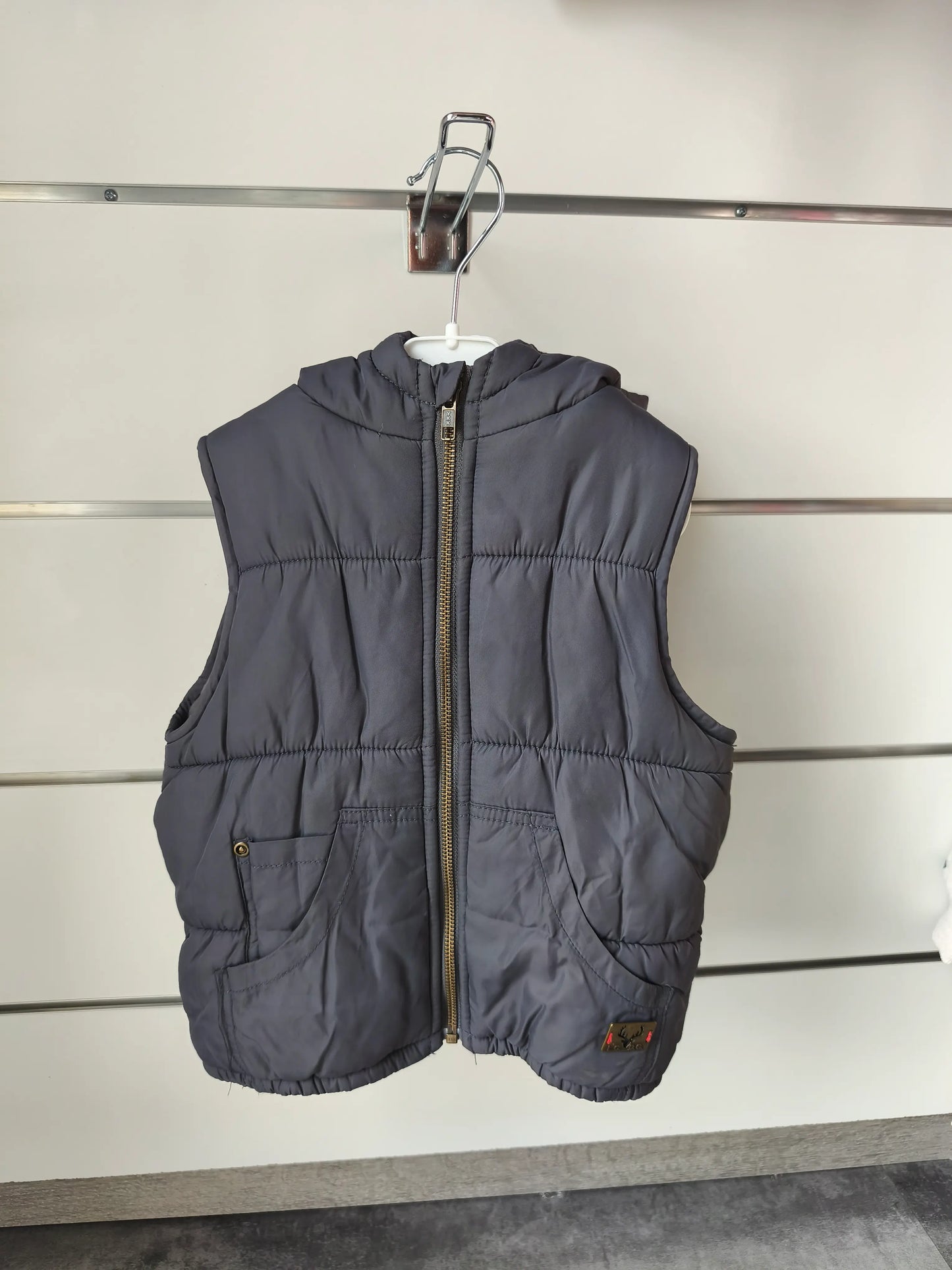 Doudoune Grise à Capuche - 3 ans ref 506