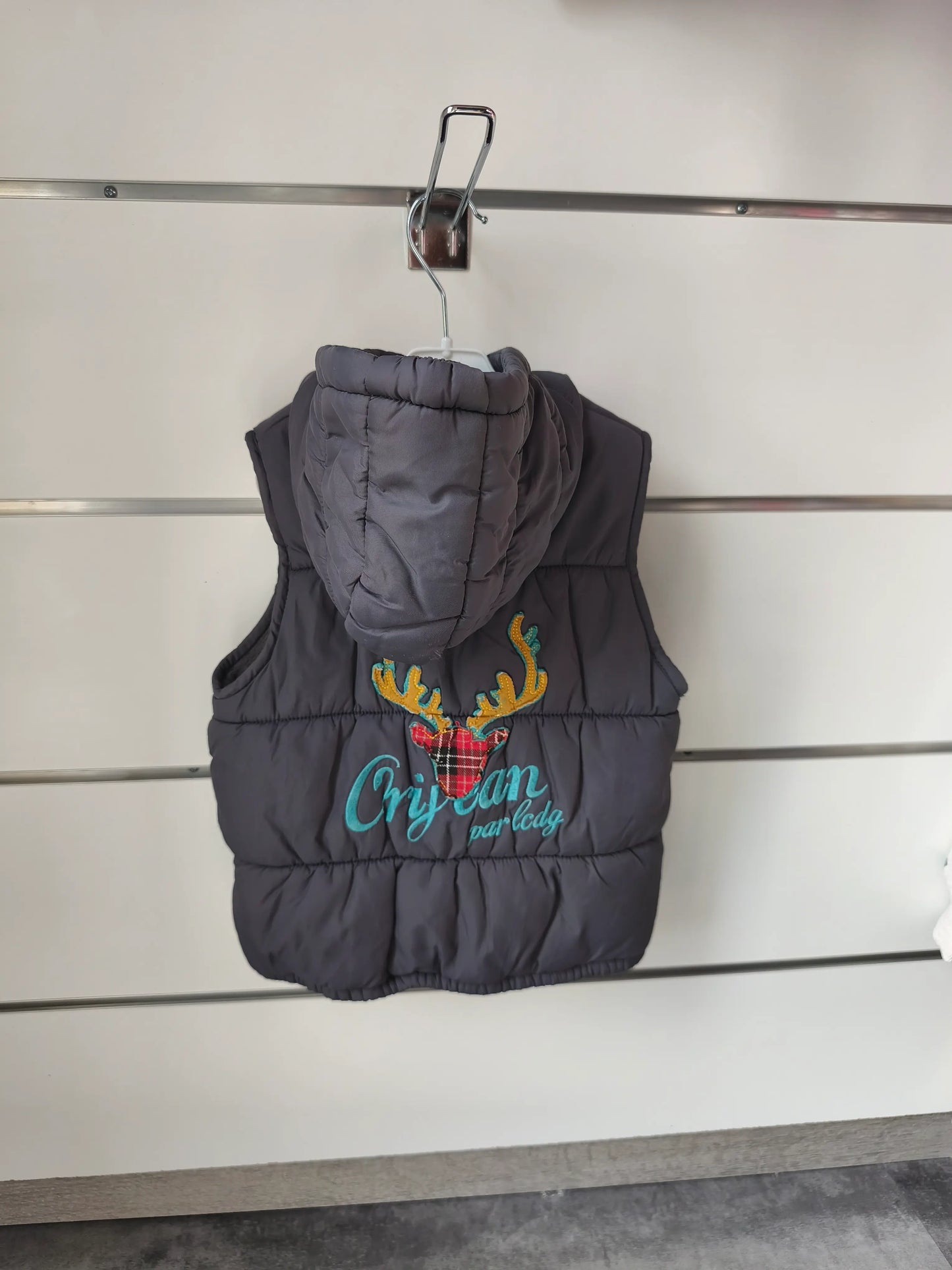 Doudoune Grise à Capuche - 3 ans ref 506