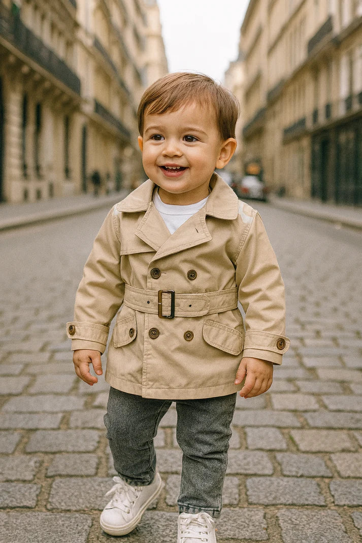 3 Pièces Trench Beige – Dernière Taille 5 ans ref 7608