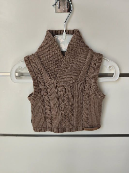 Gilet Sans Manches Marron - 1 mois ref 438