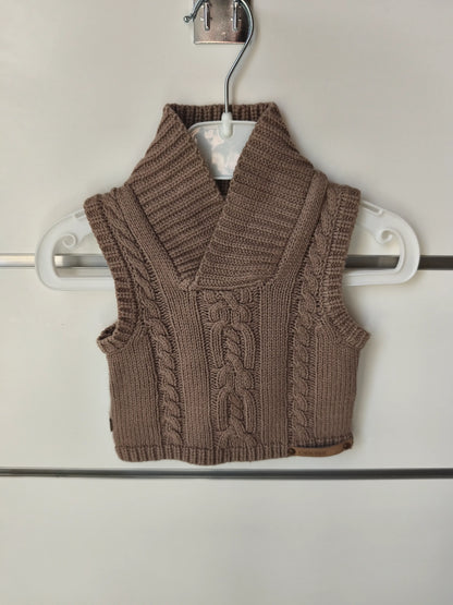 Gilet Sans Manches Marron - 1 mois ref 438