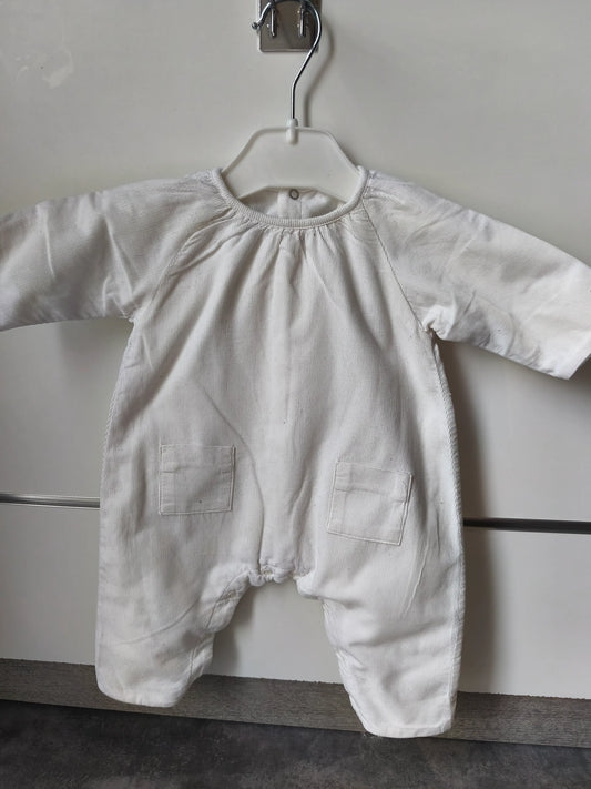 Grenouillère Blanche Unie 1 mois ref 679