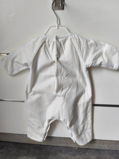 Grenouillère Blanche Unie 1 mois ref 679