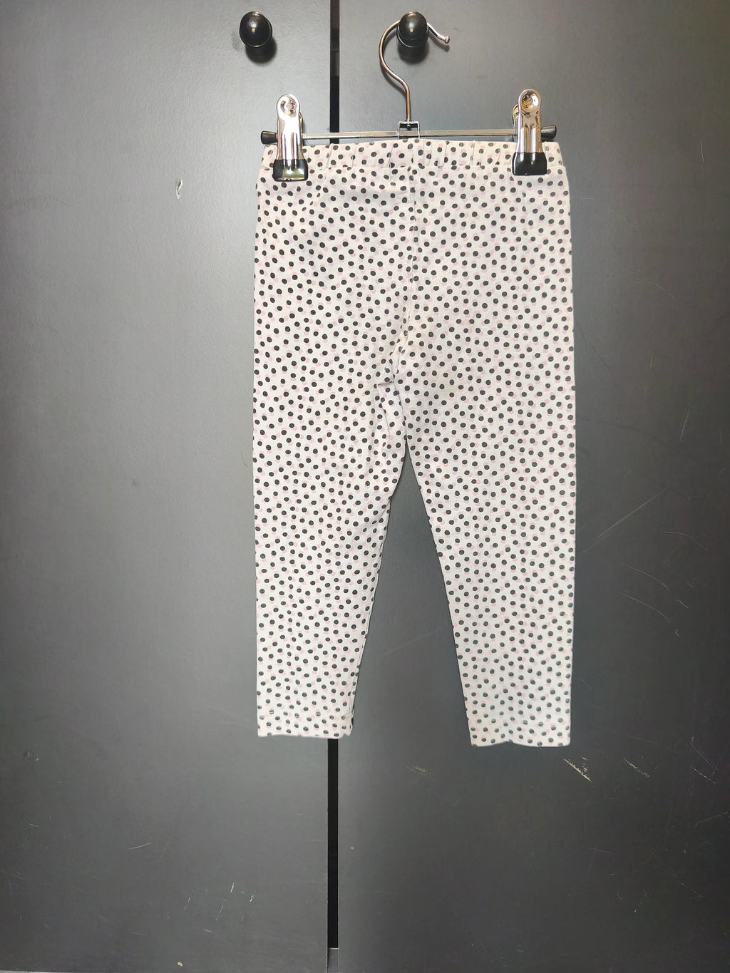 Legging blanc à pois rose et noir Du Pareil Au Même – Taille 2 ans