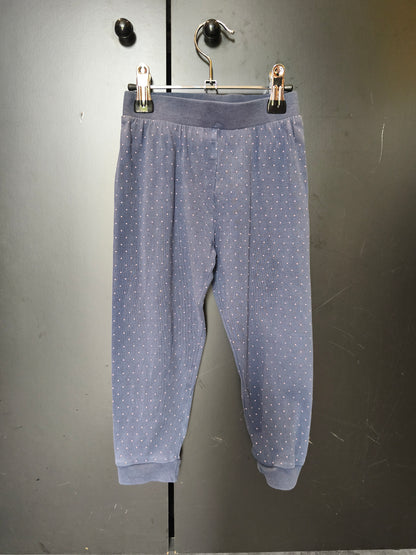 Legging 3 ans – bleu nuit à petits points roses 💖 ref 131