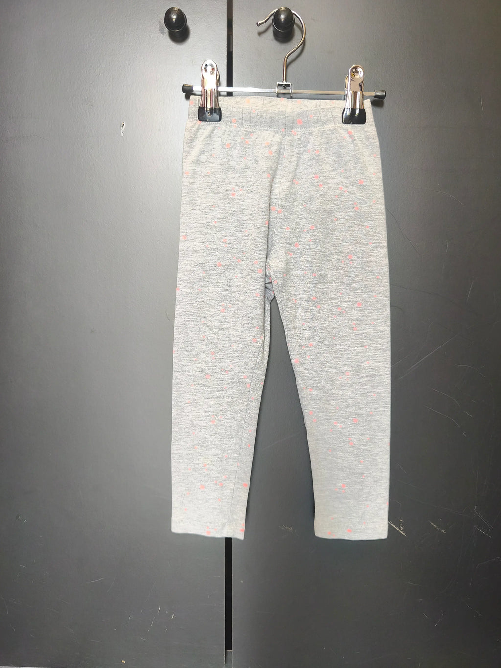 Legging gris étoile rose fluo Tape à l’œil – Taille 2 ans