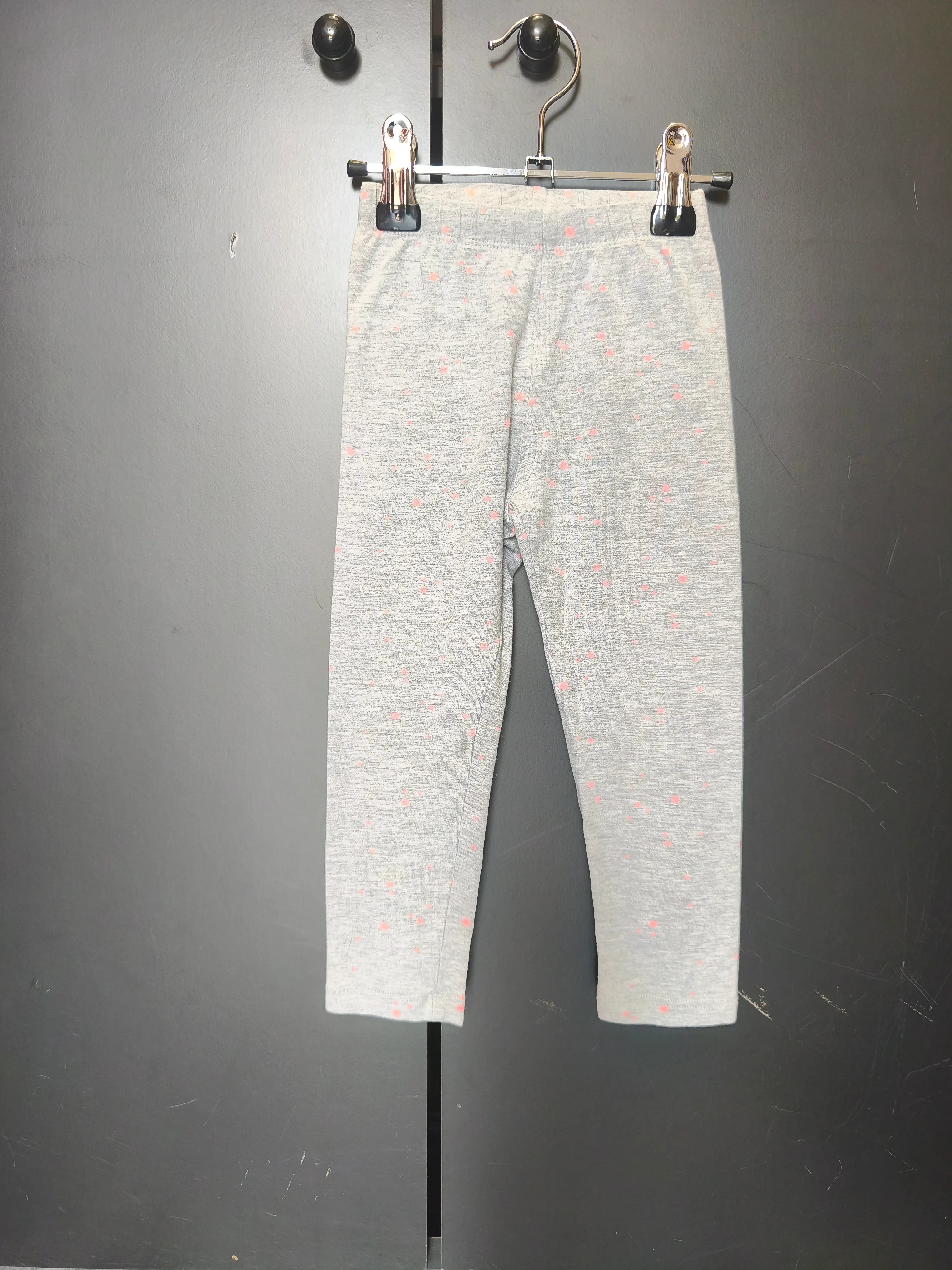 Legging gris étoile rose fluo Tape à l’œil – Taille 2 ans